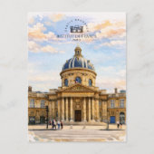 パリのフランス学士院 | 水彩風景画 ポストカード (正面)
