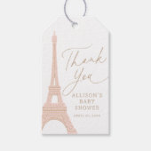 パリのフランス風ベビーシャワー「ボンジュール ベベ」 ギフトタグ (正面)