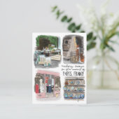 パリのフリーマーケットをさまようはがき ポストカード (スタンド正面)