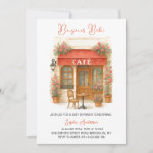 パリのフレンチカフェ ベイビーシャワー「ボンジュール ベベ」 招待状 (正面)