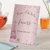 パリのブッシュピンクエッフェル塔パーティーファヴォリット 台座サイン (インサイチュ)