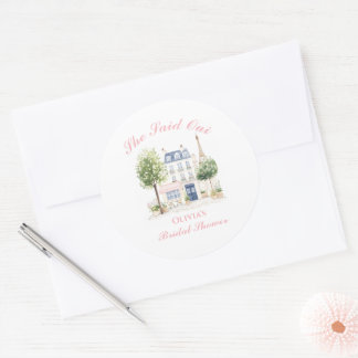 パリのブライズシャワー パリジアンカフェ ラウンドシール