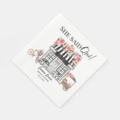 パリのブライダルシャワーの招待、彼女はQuiと言った スタンダードランチョンナプキン (角)