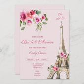 パリのブライダルシャワーへの招待 招待状 (正面/裏面)