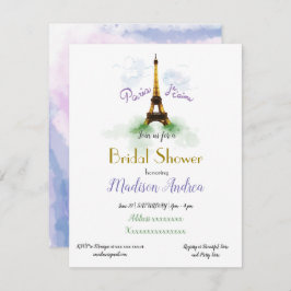 パリのブライダルシャワー 招待状