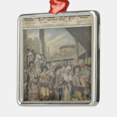 パリのブルターニュの結婚式の権利 メタルオーナメント (左)