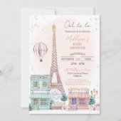 パリのベビーシャワー招待状 招待状 (正面)