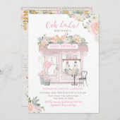 パリのベビーシャワー 招待状 (正面/裏面)