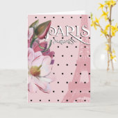 パリのマグノリアの挨拶状 カード (黄色い花)