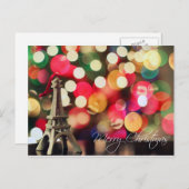 パリのメリークリスマスおよび明けましておめでとう シーズンポストカード (正面/裏面)