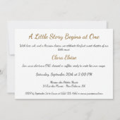 パリのラッフルドレスライターのスタジオ1歳の誕生日 招待状 (裏面)