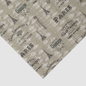 パリのラベルのコラージュのタンToileのティッシュペーパー 薄葉紙 (詳細)