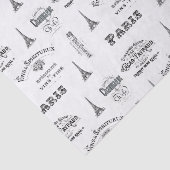 パリのラベルのコラージュのティッシュペーパー 薄葉紙 (詳細)