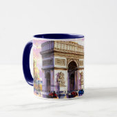 パリのランドマークの水彩画 #1 マグカップ (正面左)