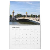 パリのランドマーク カレンダー (1月 2027)