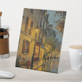 パリのランプの街のアート 台座サイン (インサイチュ)