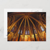 パリのラ・サント・シャペルの下の礼拝堂 ポストカード (正面/裏面)