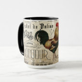 パリのルースターヴィンテージデクページ マグカップ (正面左)