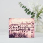 パリのルーフトップスinピンク ポストカード (スタンド正面)