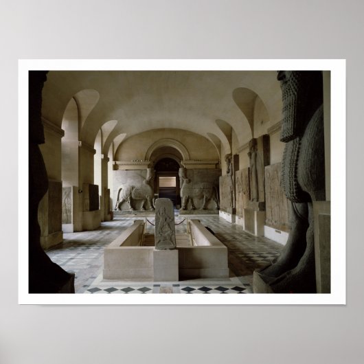 パリのルーヴル美術館にあるアッシリアの部屋(写真) ポスター (正面)