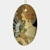 パリのレディーアンドフェザー1899 セラミックオーナメント (右)