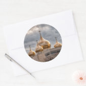 パリのロシアの正教会の夕日 ラウンドシール (封筒)