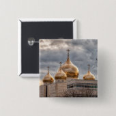 パリのロシアの正教会の夕日 缶バッジ (正面&裏面)