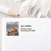 パリのロシア正教会大聖堂に沈む夕日 ラベル (インサイチュ)