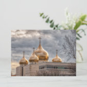 パリのロシア正教会大聖堂に沈む夕日 招待状 (スタンド正面)