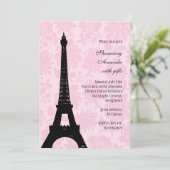 パリのロマンチックなブライダルシャワー 招待状 (スタンド正面)