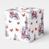 パリのロマンチックパープルエッフェルタワー蝶 フェイバーボックス (正面サイド)
