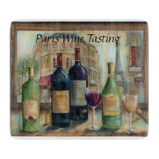 パリのワインの試飲 カッティングボード