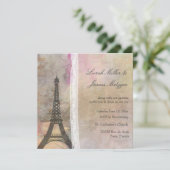 パリのワンシーン... 繊細なレースの結婚式招待状 招待状 (スタンド正面)