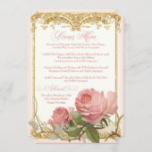 パリのヴィンテージのばら色の領主の邸宅の夕食メニュー メニュー (正面)