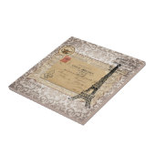 パリのヴィンテージのぼろぼろのシックなエッフェル塔 タイル (側面)