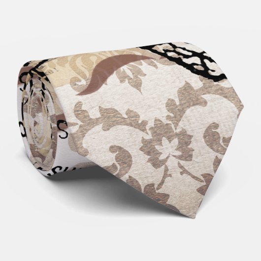 パリのヴィンテージのぼろぼろのシックなエッフェル塔 ネクタイ (ロール)