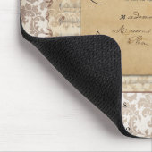 パリのヴィンテージのぼろぼろのシックなエッフェル塔 マウスパッド (コーナー)