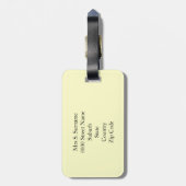 パリのヴィンテージのシックでガーリーなシャンデリア ラゲッジタグ (裏面縦)