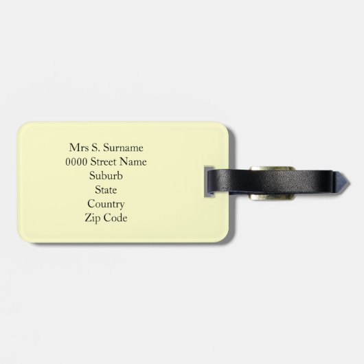 パリのヴィンテージのシックでガーリーなシャンデリア ラゲッジタグ (裏面横)