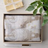 パリのヴィンテージのフランスのな執筆ピンクのティッシュペーパー 薄葉紙 (ギフト)