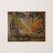 パリのヴィンテージの入れ墨の日本のコイの魚 ジグソーパズル (横)