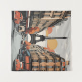 パリのヴィンテージポスター タペストリー (正面(横))