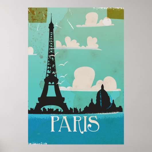 パリのヴィンテージ旅行ポスター ポスター (正面)