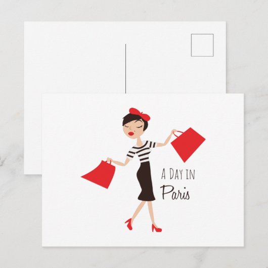 パリの一日 ポストカード (正面/裏面)