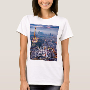 パリの不足分によってスリーブを付けられるTシャツ Tシャツ