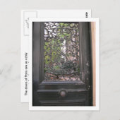 パリの中庭のドア ポストカード (正面/裏面)