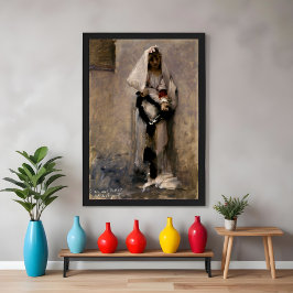 パリの乞食の女の子、ジョン・サージェント1880 ポスター