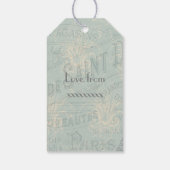 パリの企業のパーティー追加ロゴ ギフトタグ (裏面)