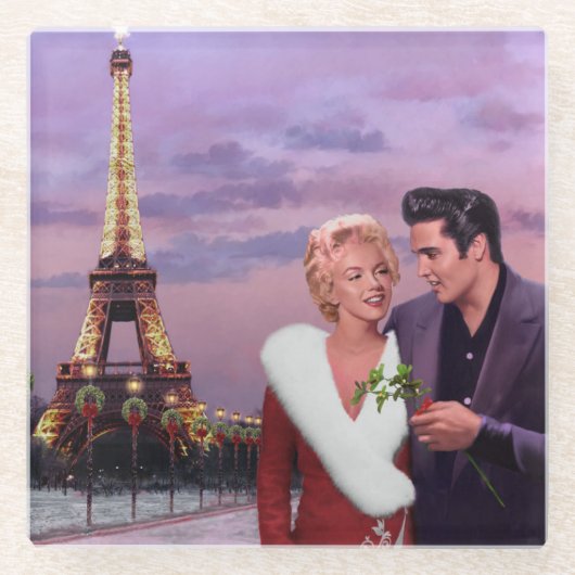 パリの休日 ガラスコースター (正面)