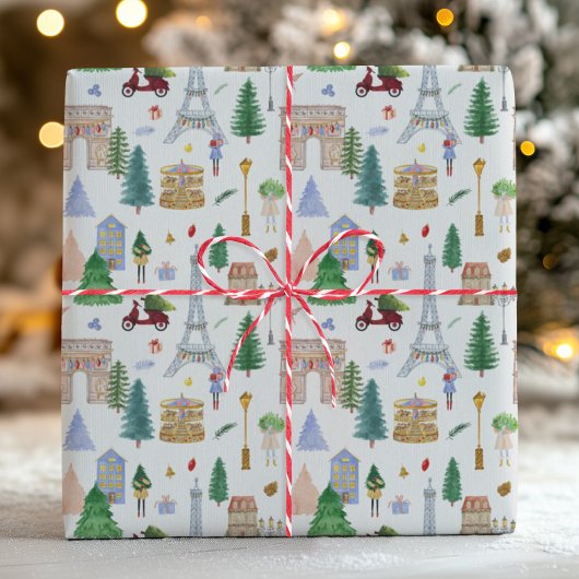 パリの休日 クリスマスの灯り ラッピングペーパー